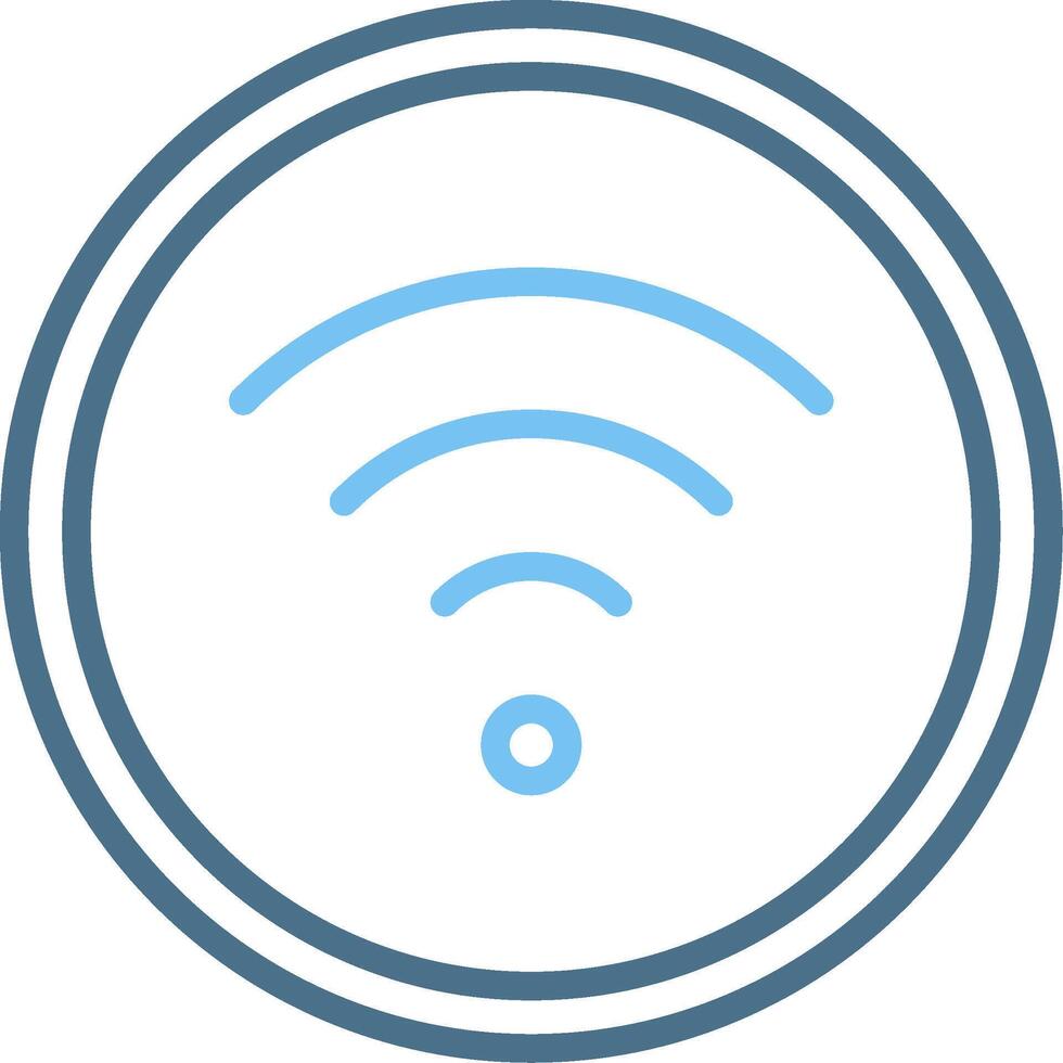 Wifi Signal Line Two Colour Icon Design vector