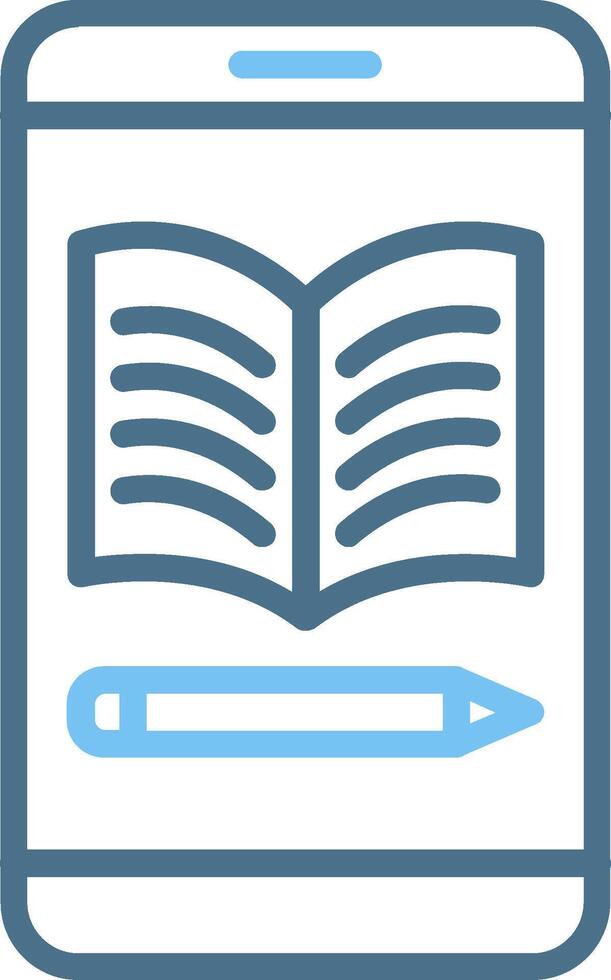Book Line Two Colour Icon Design vector