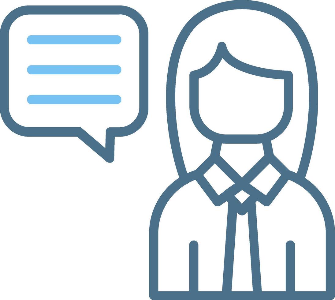 Advice Line Two Colour Icon Design vector