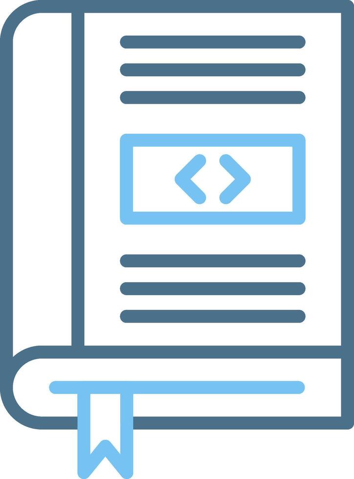 Coding Book Line Two Colour Icon Design vector
