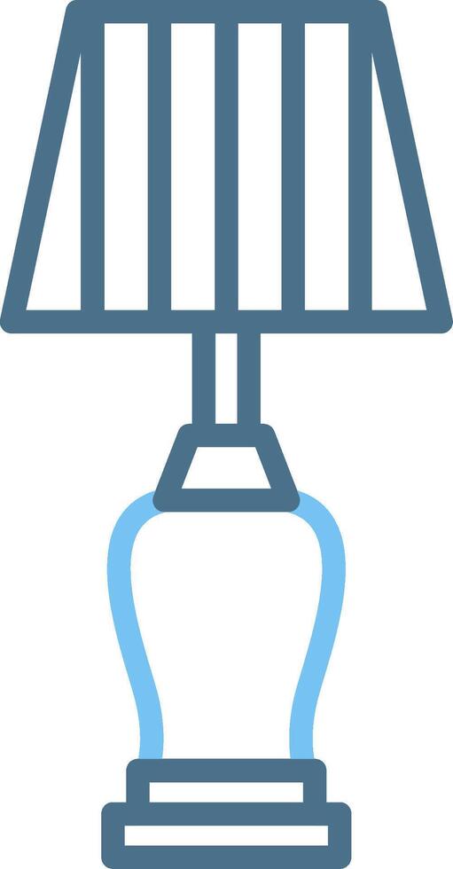 Lamp Line Two Colour Icon Design vector