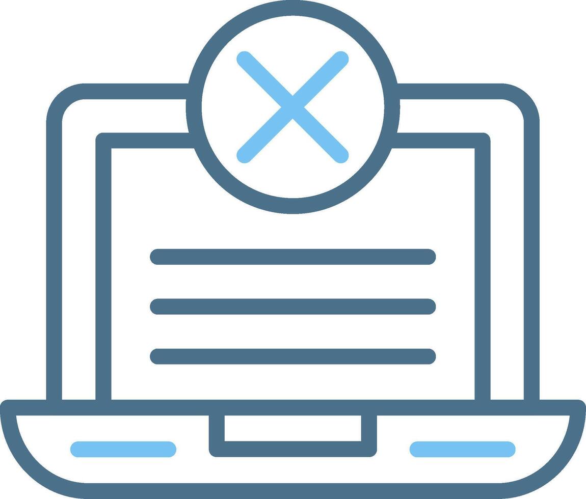 Access Denied Line Two Colour Icon Design vector