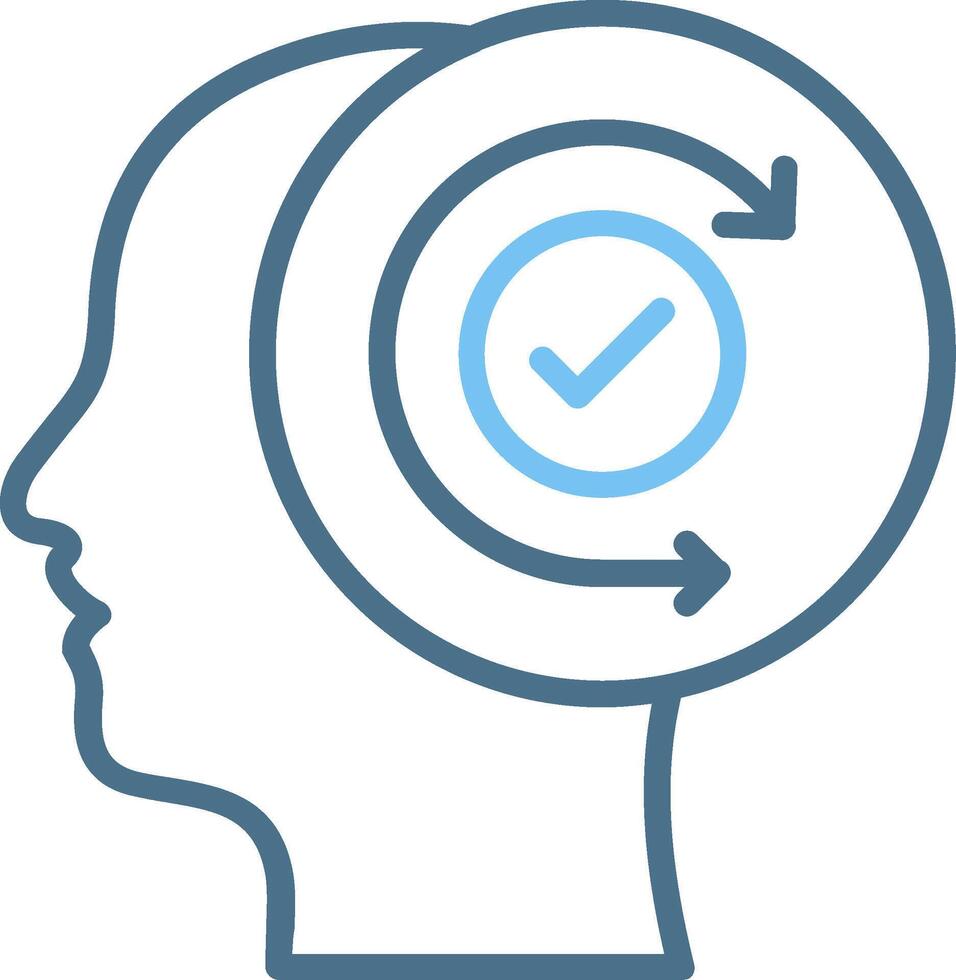 Agility Line Two Colour Icon Design vector