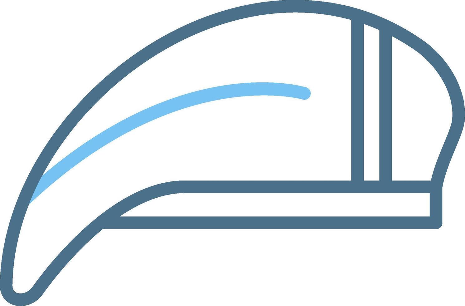 Beret Line Two Colour Icon Design vector