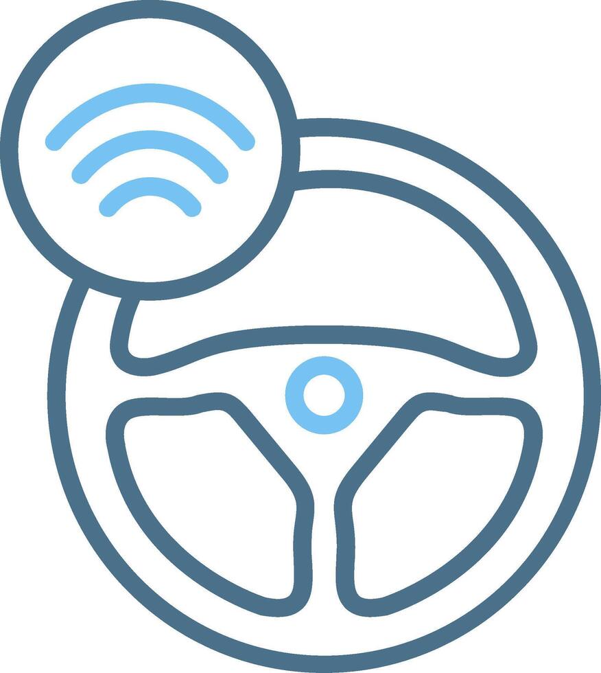 Autopilot Line Two Colour Icon Design vector