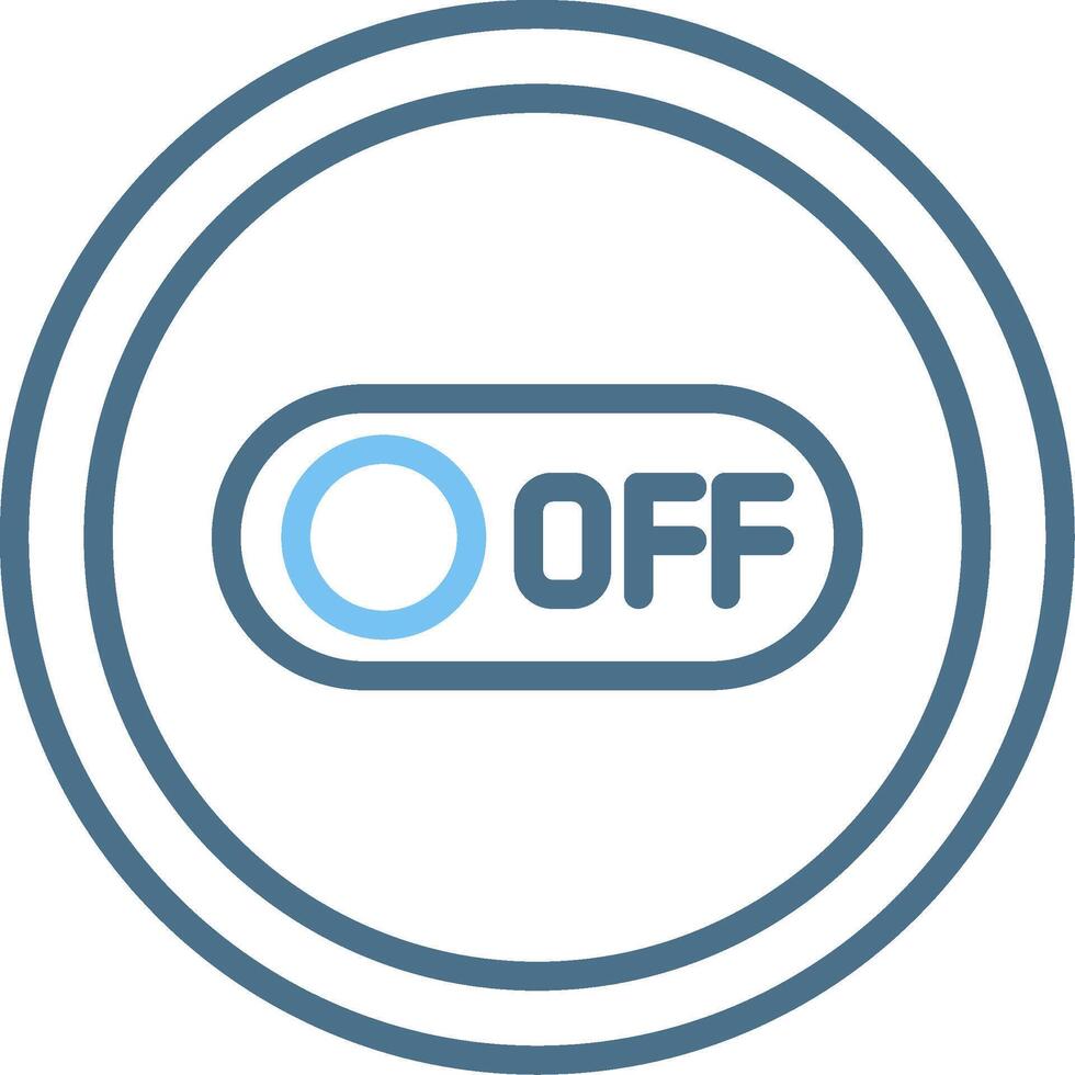 Off Line Two Colour Icon Design vector