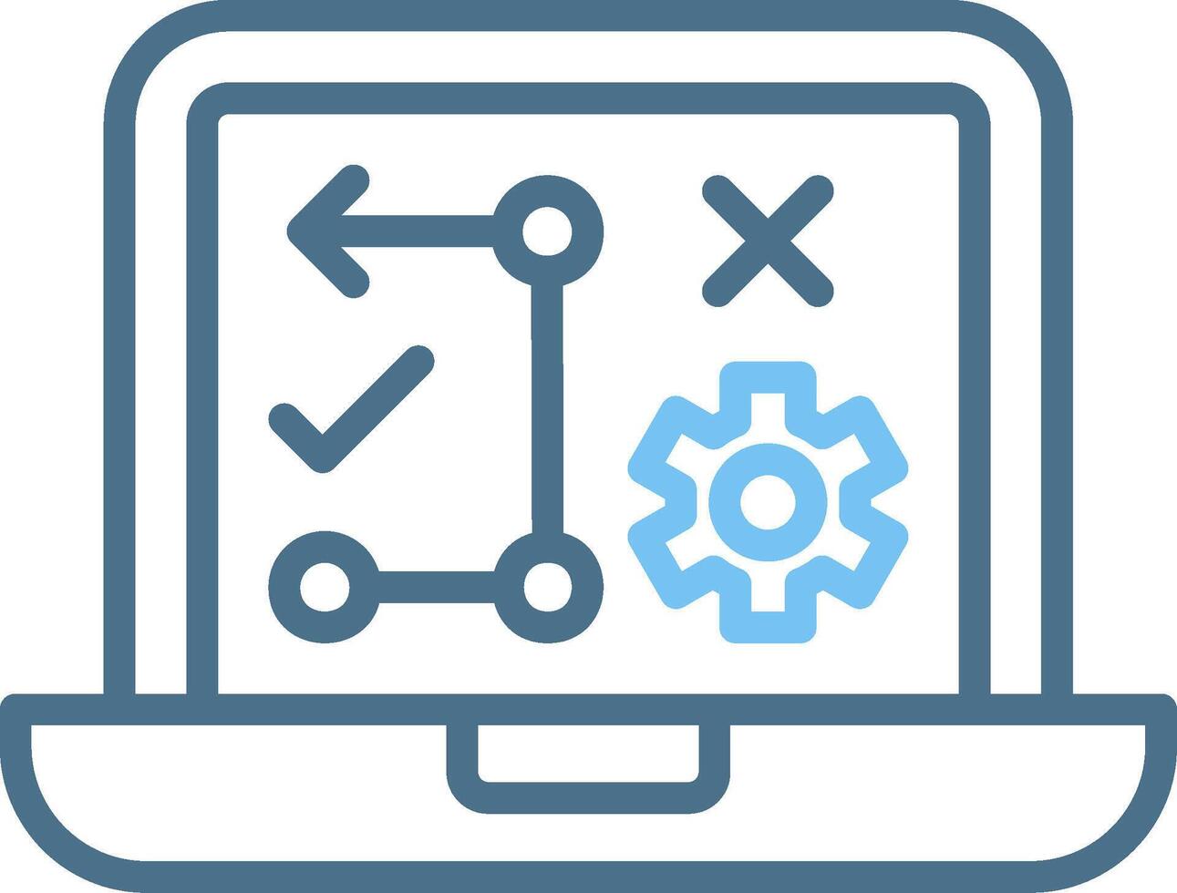 Strategic Planning Line Two Colour Icon Design vector
