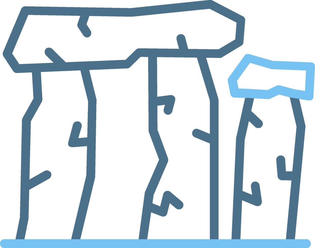 Stonehenge Line Two Colour Icon Design vector