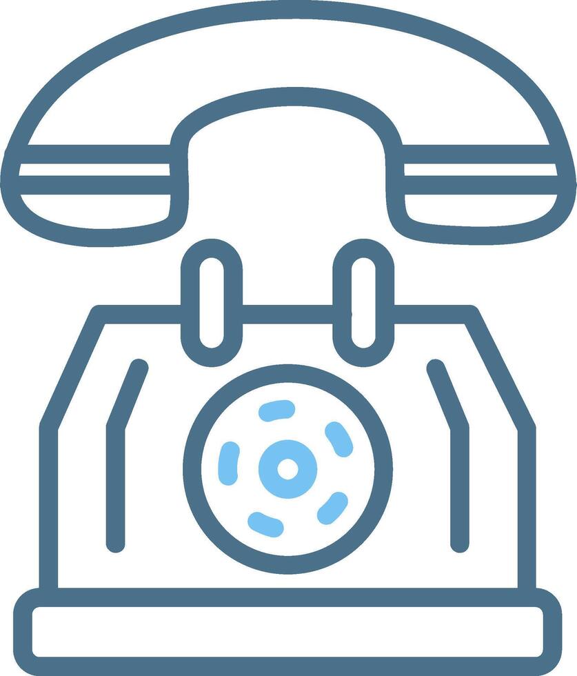 Telephone Line Two Colour Icon Design vector