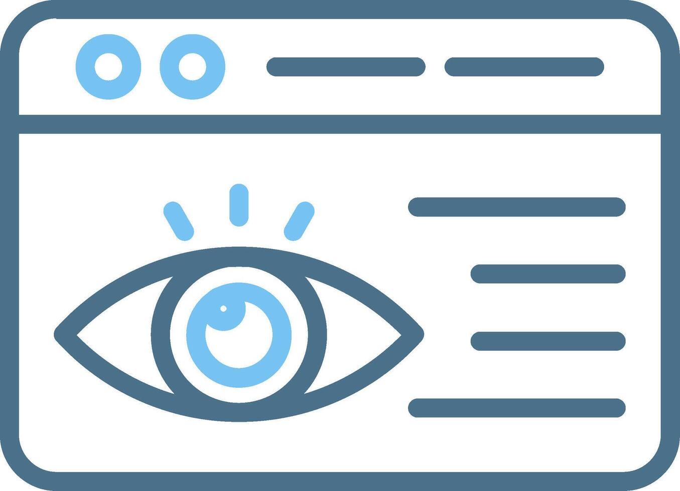 View Line Two Colour Icon Design vector