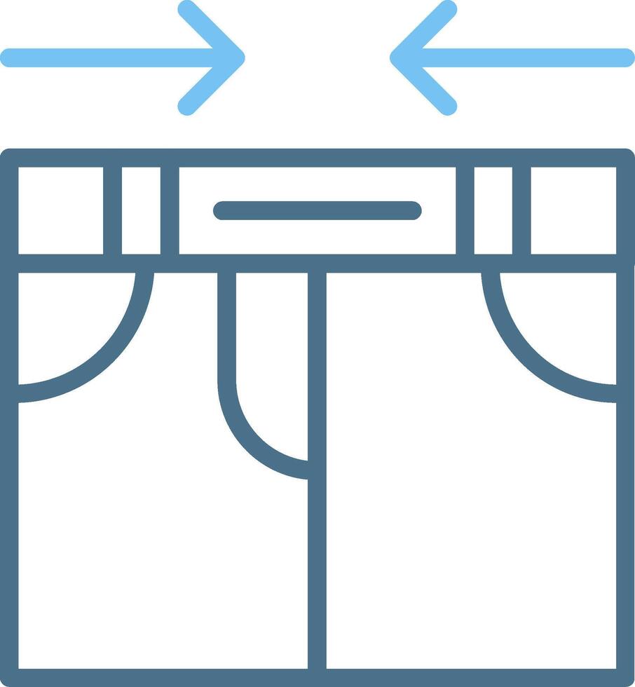 Waist Line Two Colour Icon Design vector