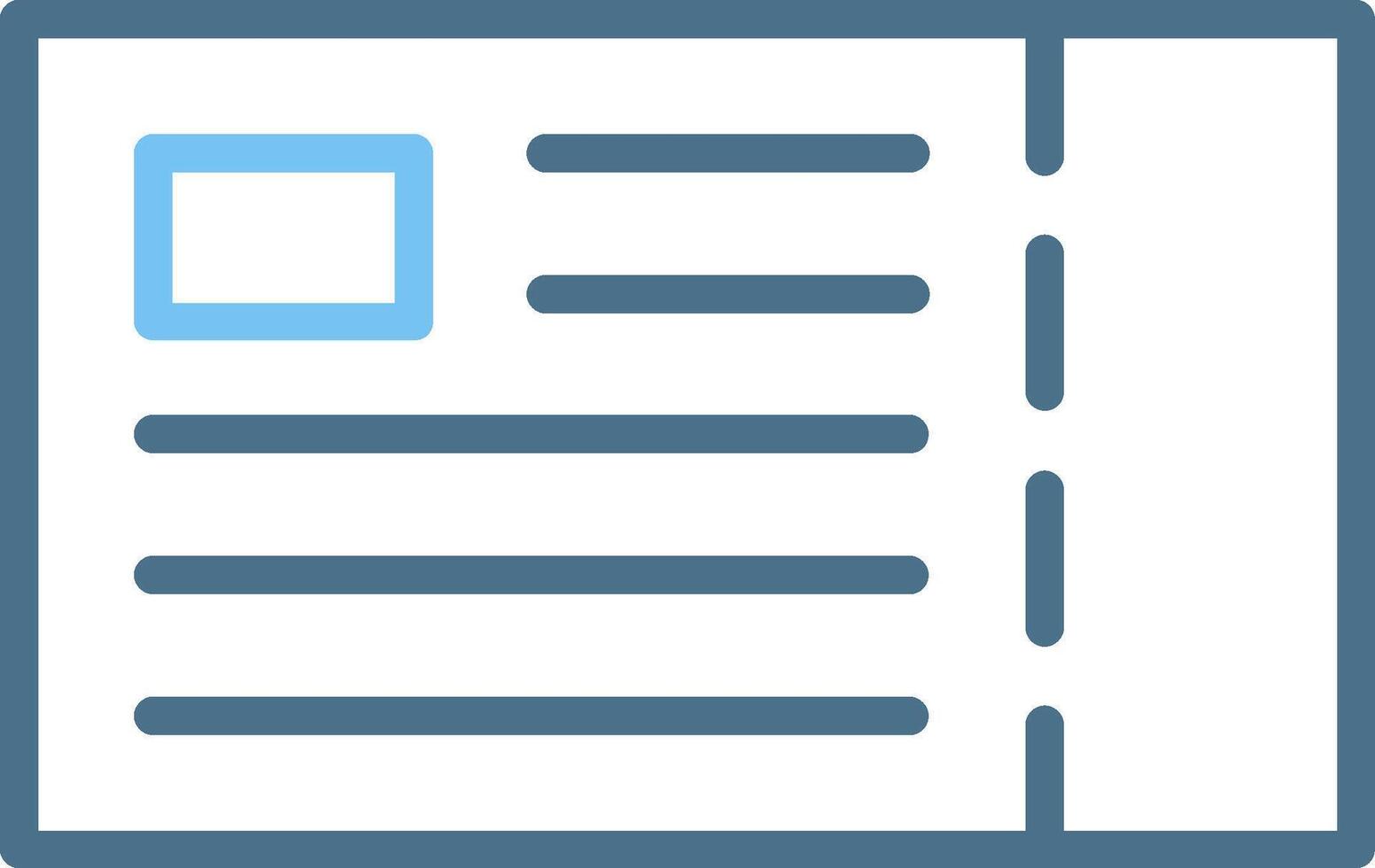 Pass Line Two Colour Icon Design vector