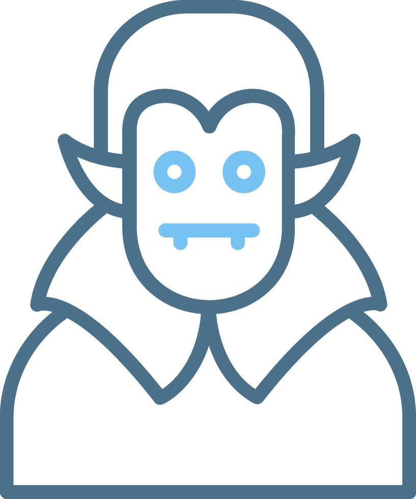 Dracula Line Two Colour Icon Design vector