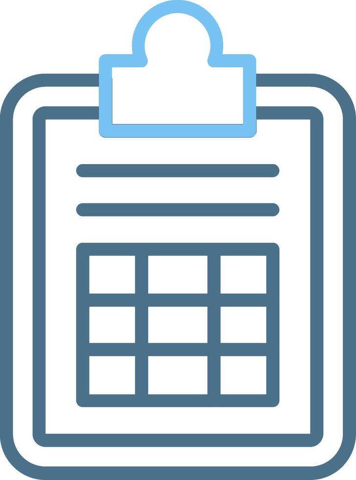 Board Line Two Colour Icon Design vector