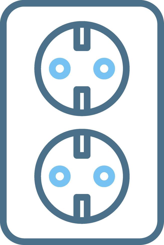 Socket Line Two Colour Icon Design vector