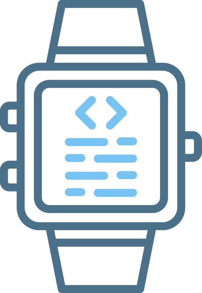 Smartwatch Line Two Colour Icon Design vector