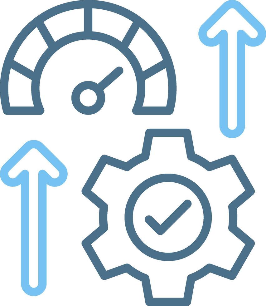 Development Line Two Colour Icon Design vector