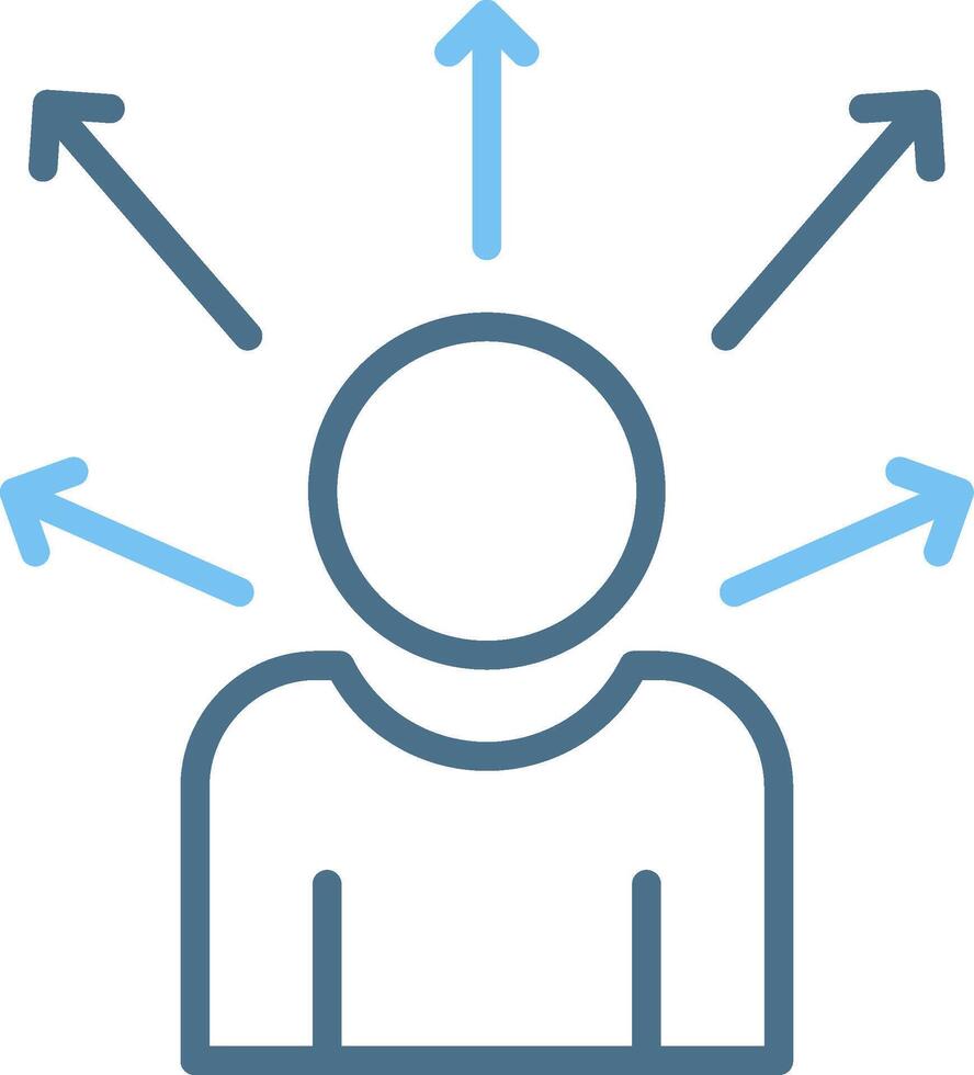 User Line Two Colour Icon Design vector