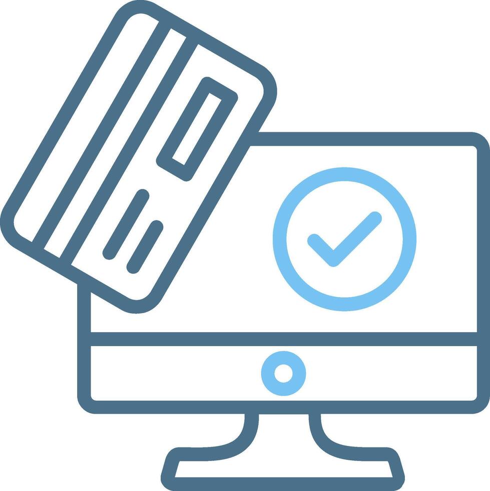 E-payment Line Two Colour Icon Design vector