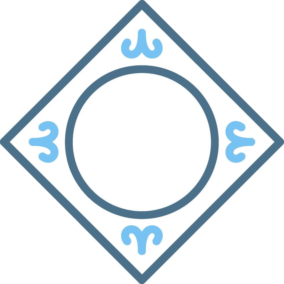 Frame Line Two Colour Icon Design vector