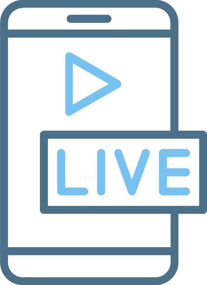 Live Line Two Colour Icon Design vector