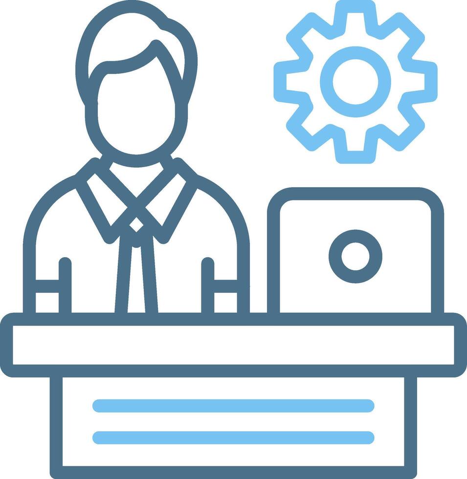 Administrator Line Two Colour Icon Design vector