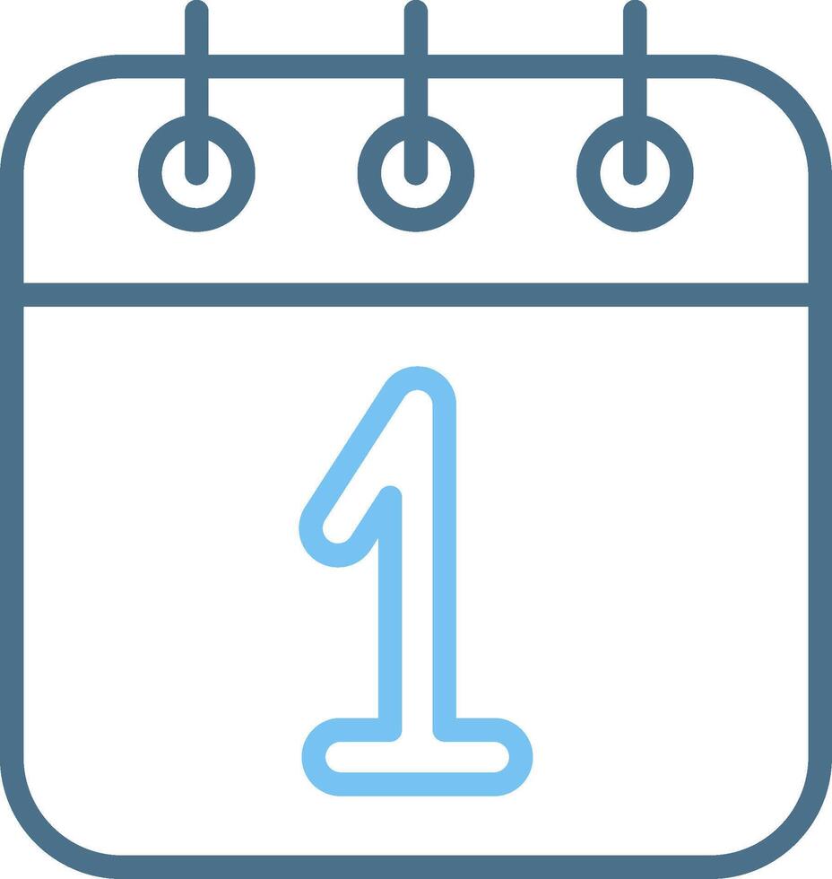 New Year Line Two Colour Icon Design vector