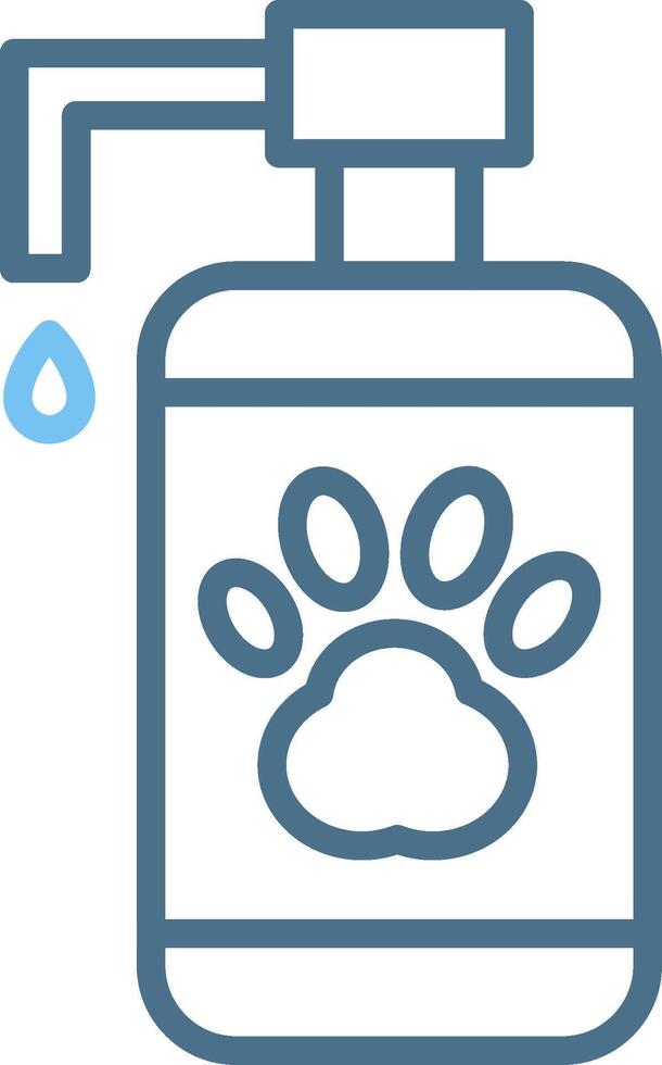 Pet Shampoo Line Two Colour Icon Design vector