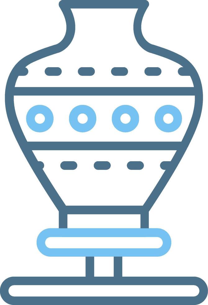 Pottery Line Two Colour Icon Design vector