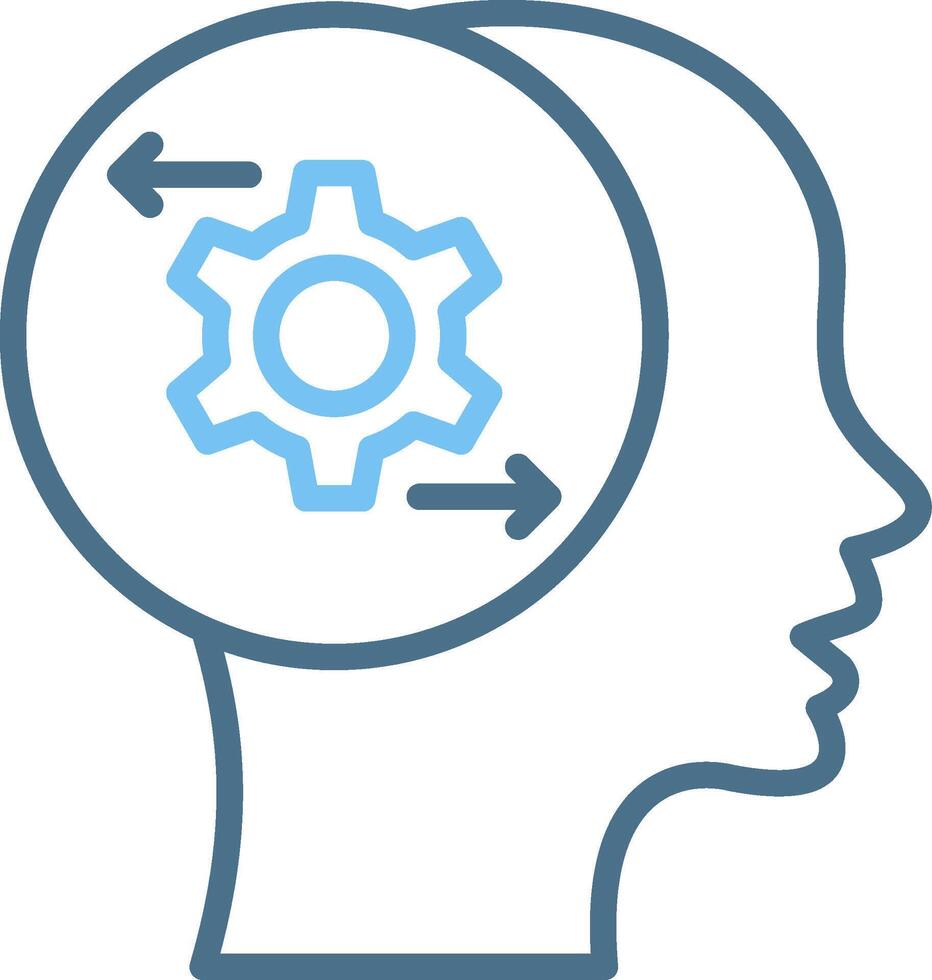 Behavior Line Two Colour Icon Design vector