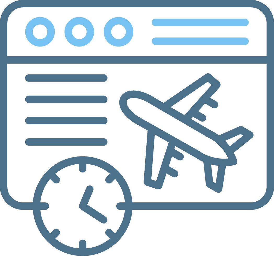 Delayed Line Two Colour Icon Design vector