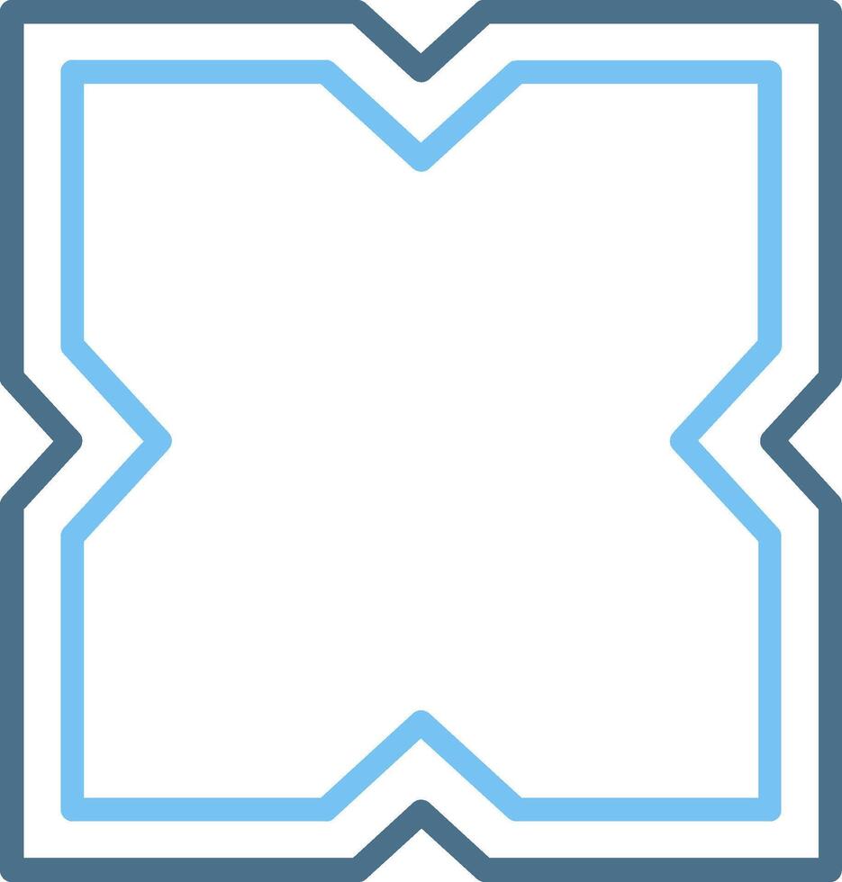 Frame Line Two Colour Icon Design vector
