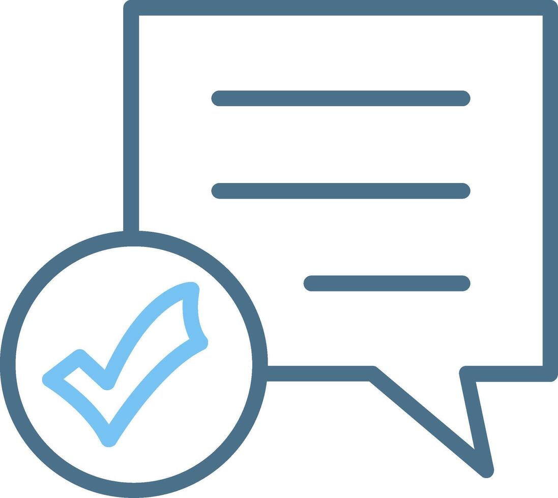 Message Line Two Colour Icon Design vector