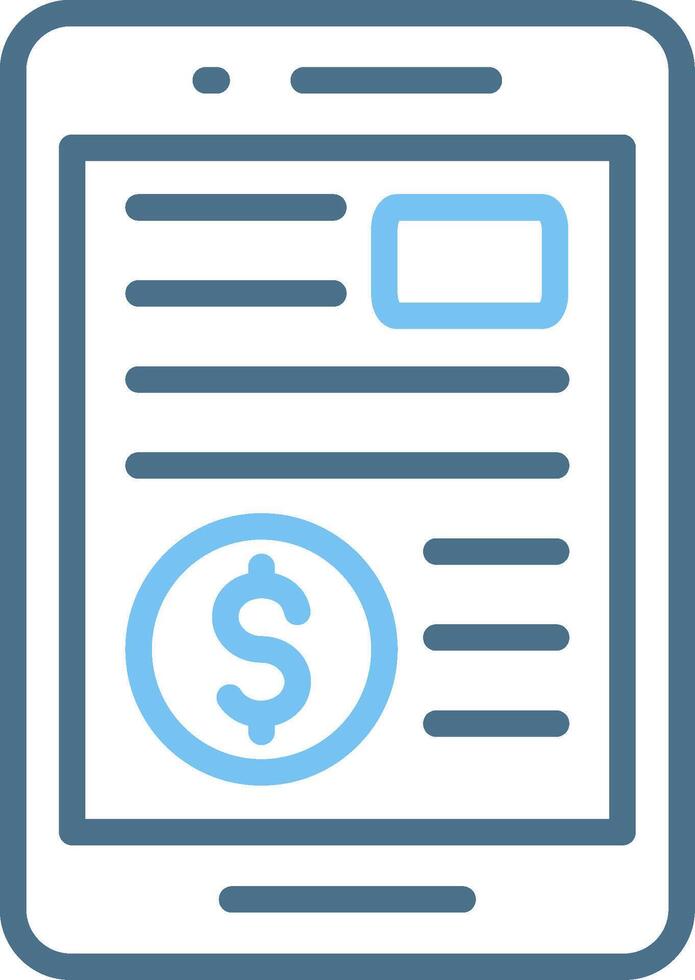 Monetization App Line Two Colour Icon Design vector