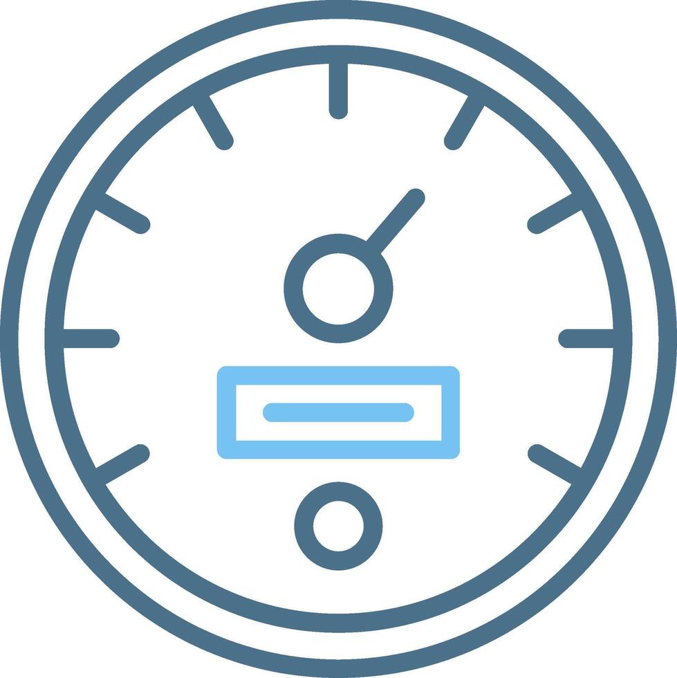 Speedometer Line Two Colour Icon Design vector