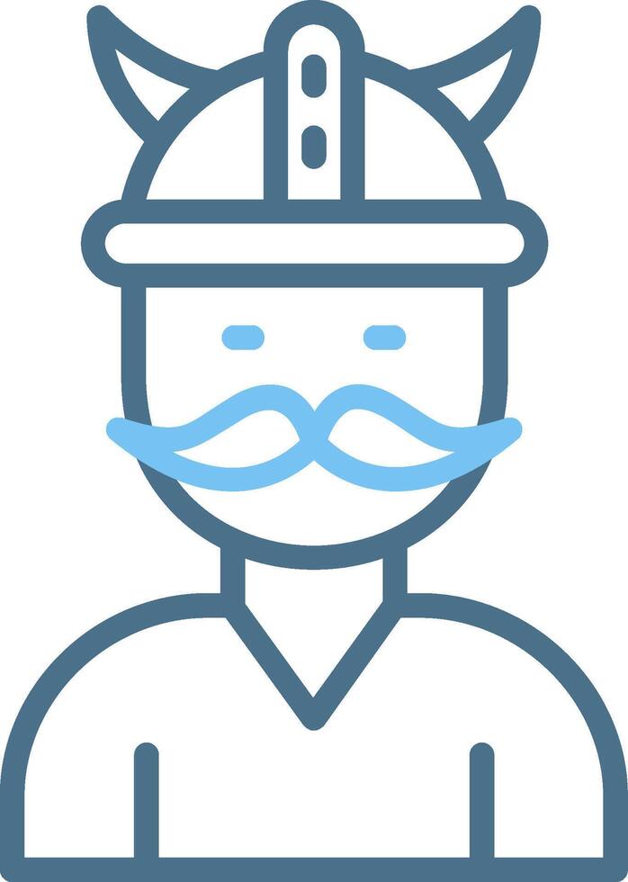 Viking Line Two Colour Icon Design vector
