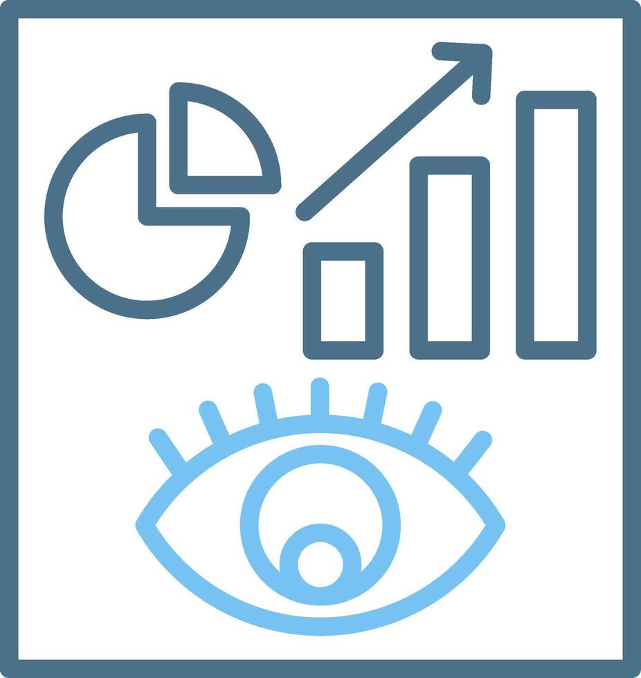 Visualization Line Two Colour Icon Design vector