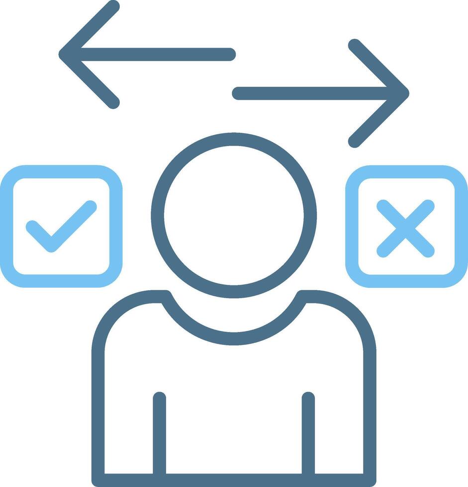 Directional Line Two Colour Icon Design vector