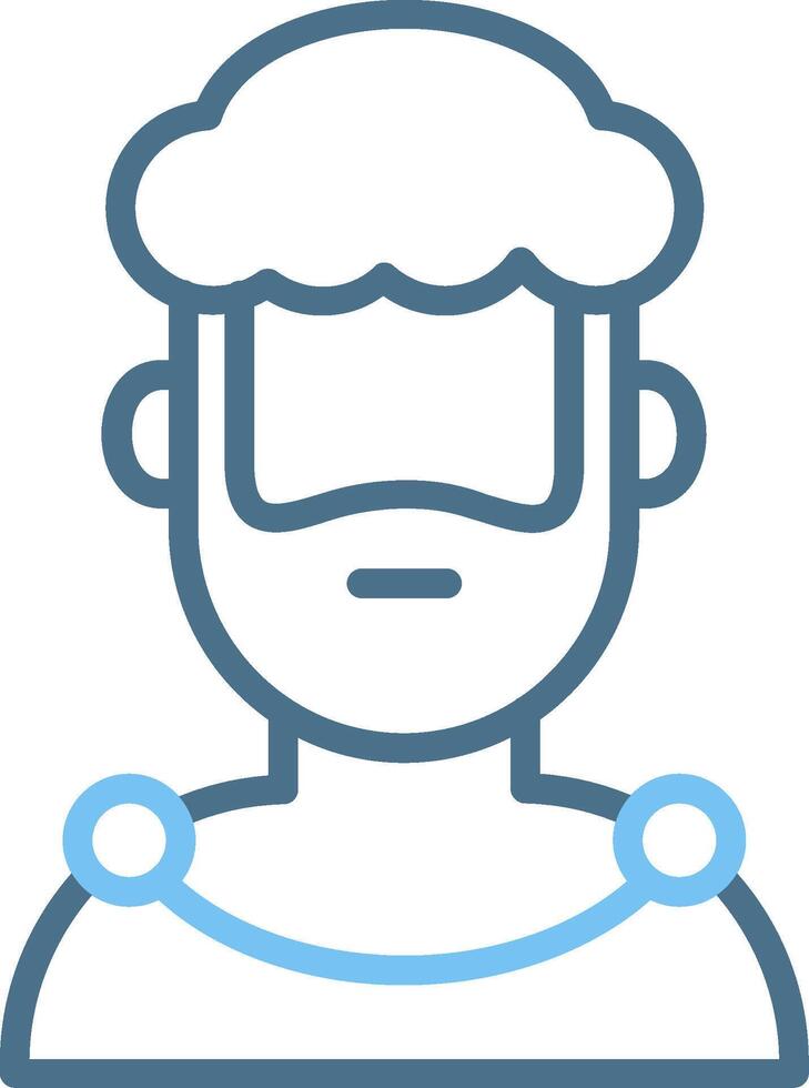 Hercules Line Two Colour Icon Design vector