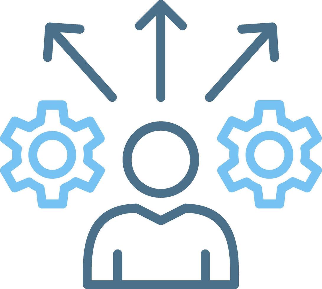Opportunities Line Two Colour Icon Design vector