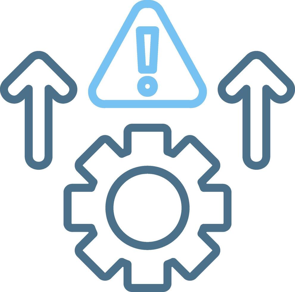 Risk Line Two Colour Icon Design vector