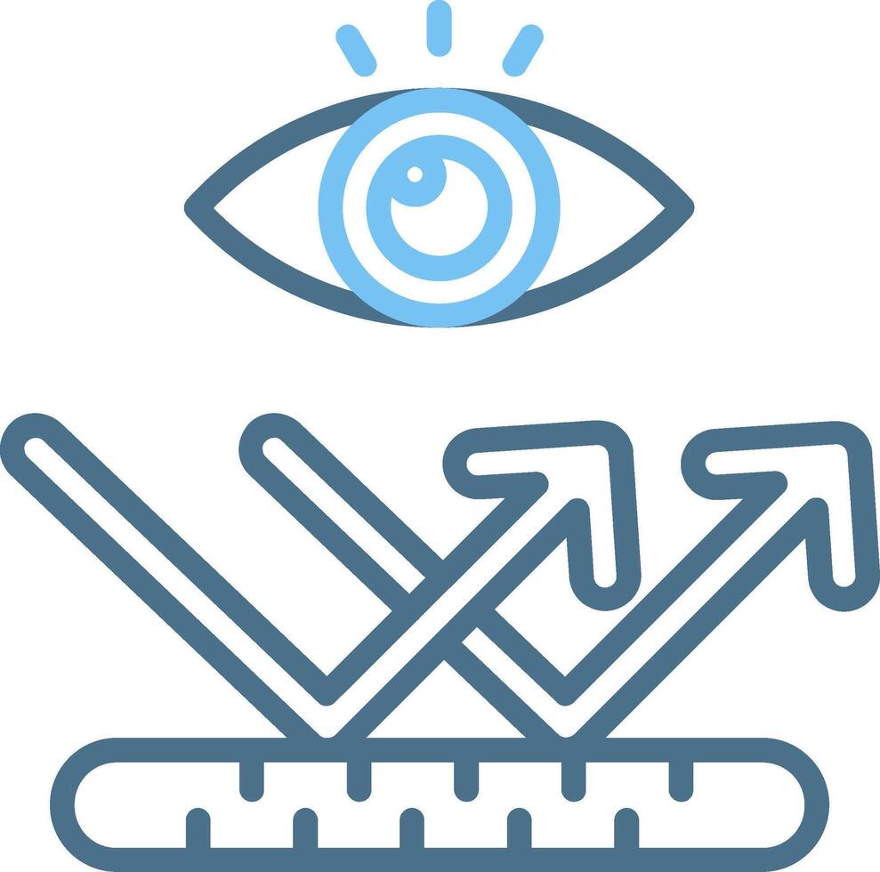 Reflective Line Two Colour Icon Design vector