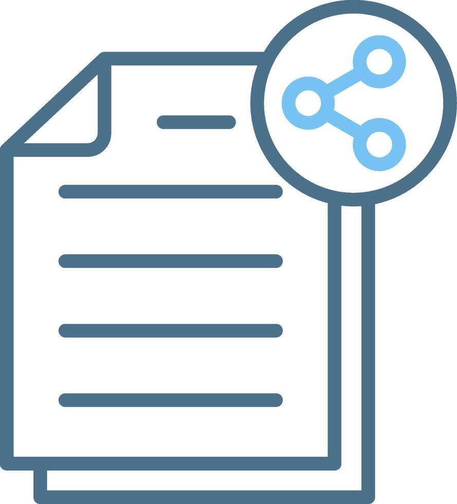 Share Line Two Colour Icon Design vector