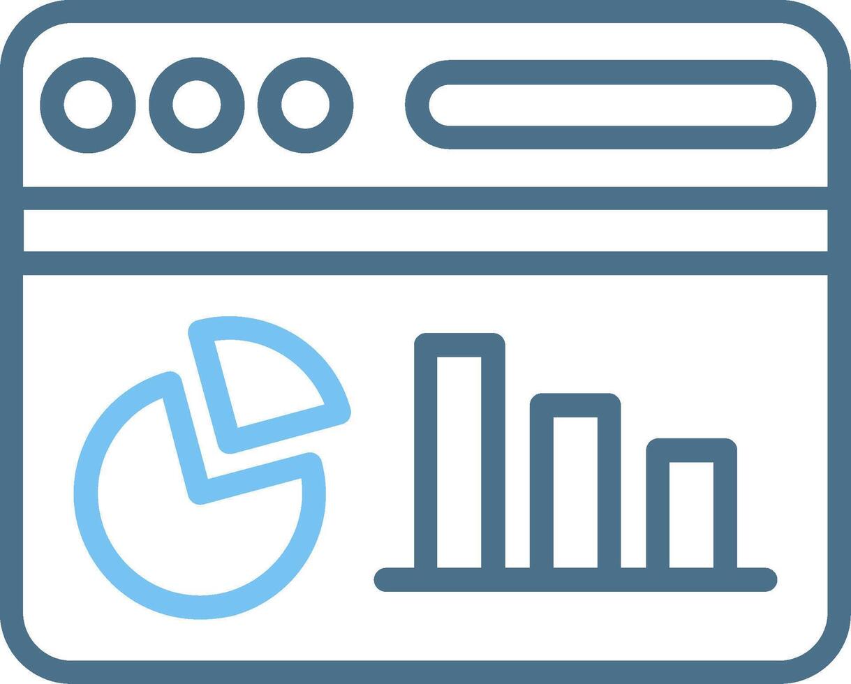 Statistics Line Two Colour Icon Design vector