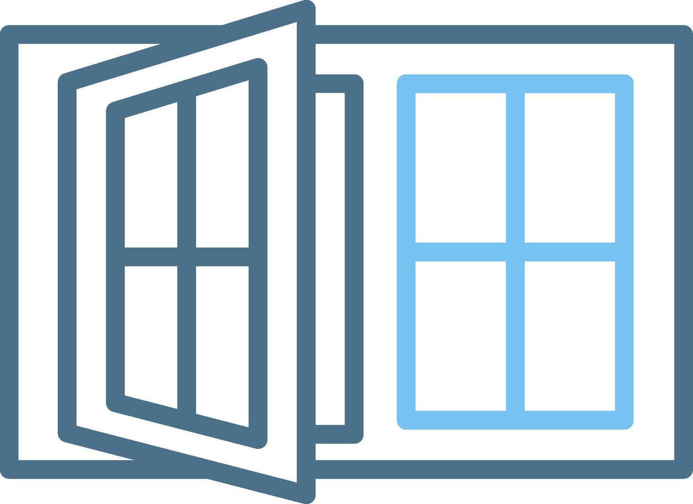 Window Case Line Two Colour Icon Design vector