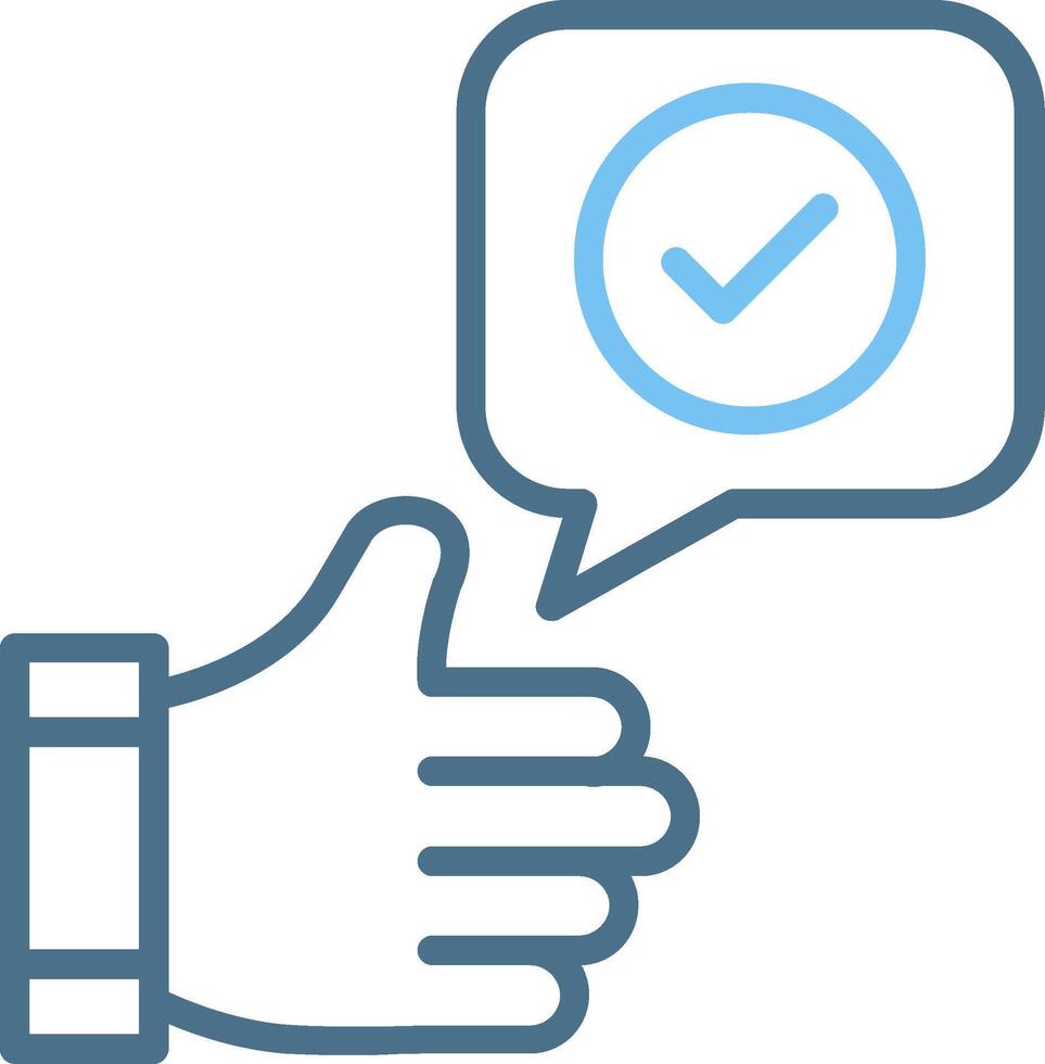 Appreciation Line Two Colour Icon Design vector