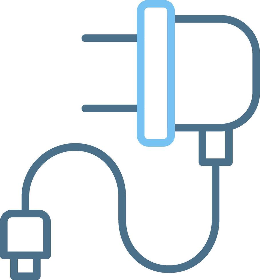 Charger Line Two Colour Icon Design vector
