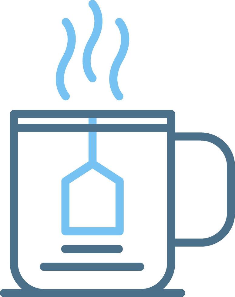Cup Line Two Colour Icon Design vector