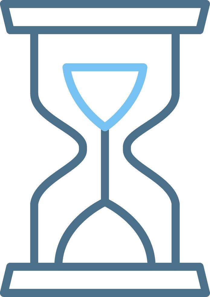 Hourglass Line Two Colour Icon Design vector