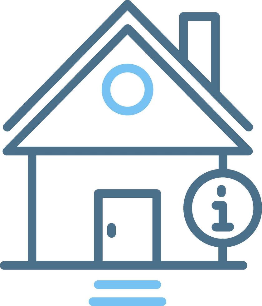 Information Point Line Two Colour Icon Design vector